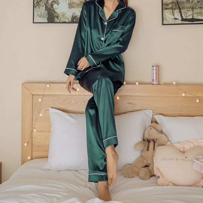 Атласная пижама костюм Шелковые объятия JULY'S SONG 4XL Атласная пижама костюм Шелковые объятия JULY'S SONG 4XL