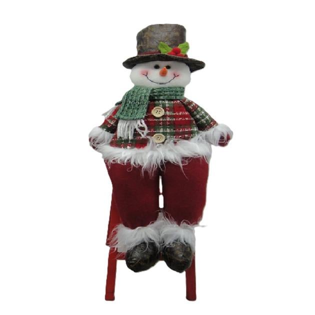 Фигура новогодняя Santa Snowman 57 см (M17308)