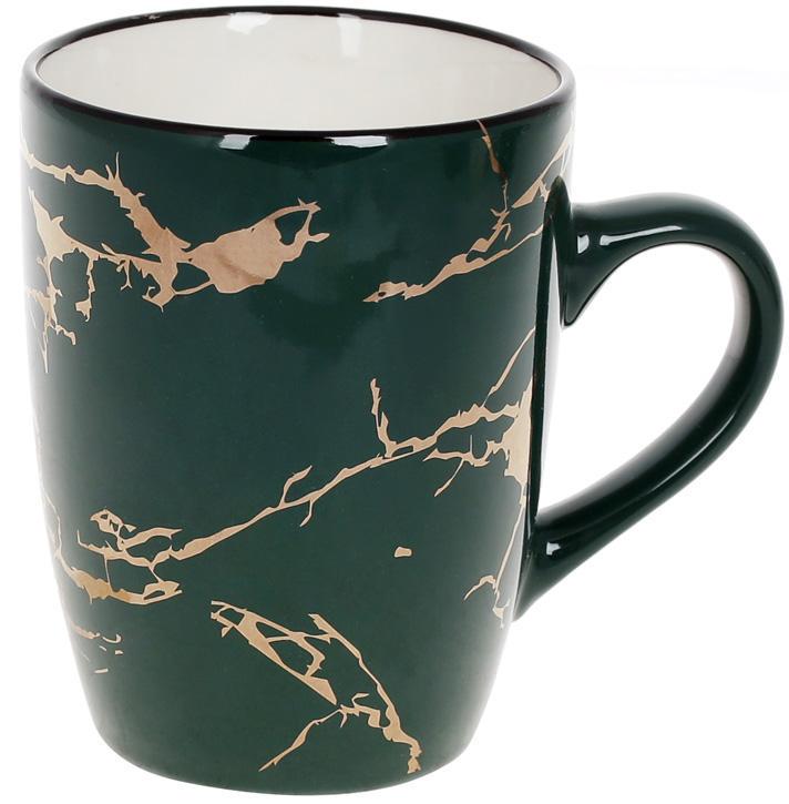 Чашка порцелянова 360 мл Зелений мармур - фото 1