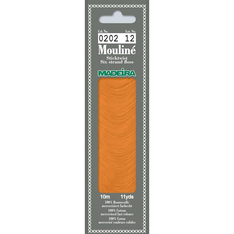 Нитки мулине Madeira 0202 Mouline Мандариновый