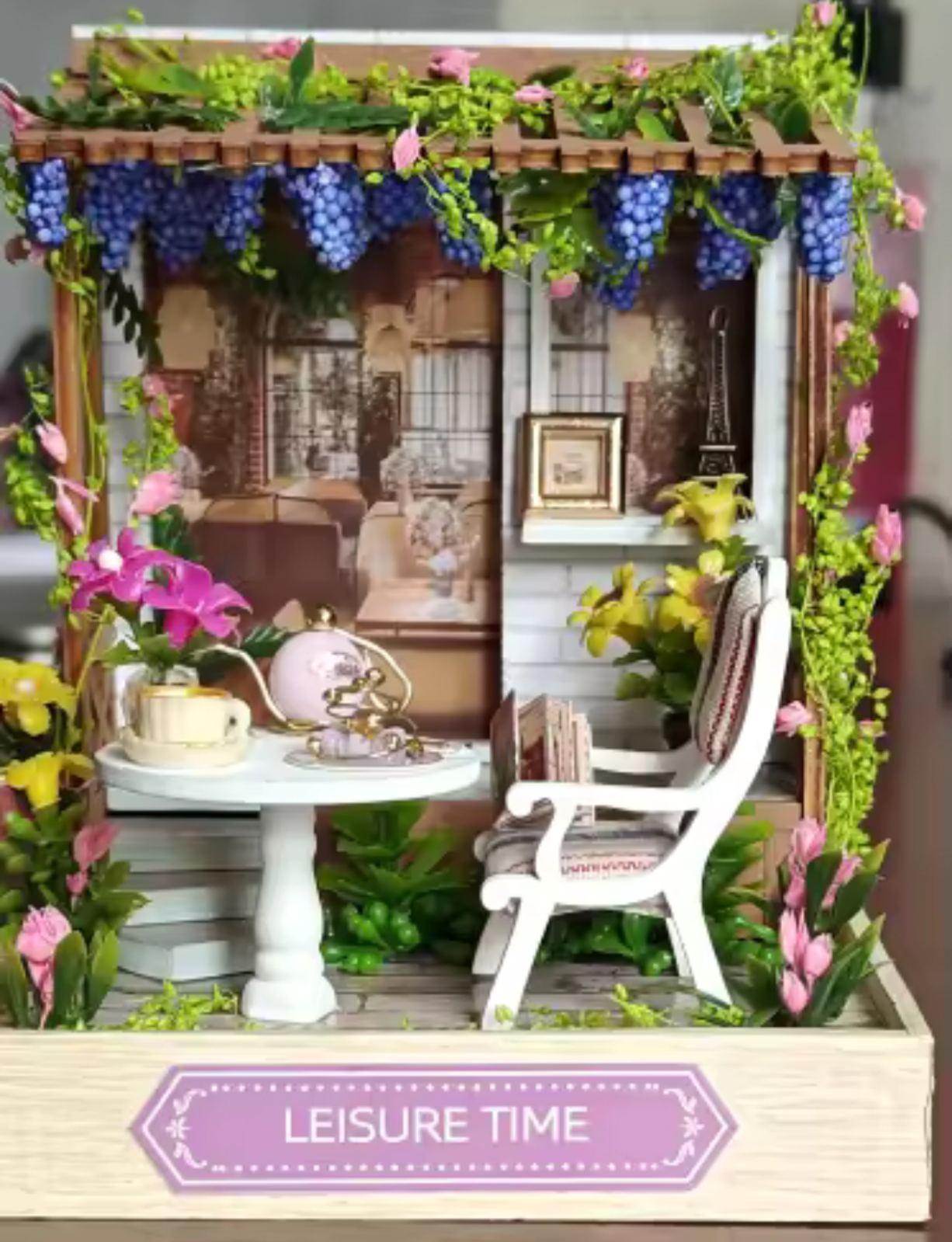 Румбокс Конструктор Мініатюрний будиночок Романтична Тераса збери сам з підсвічування - фото 4