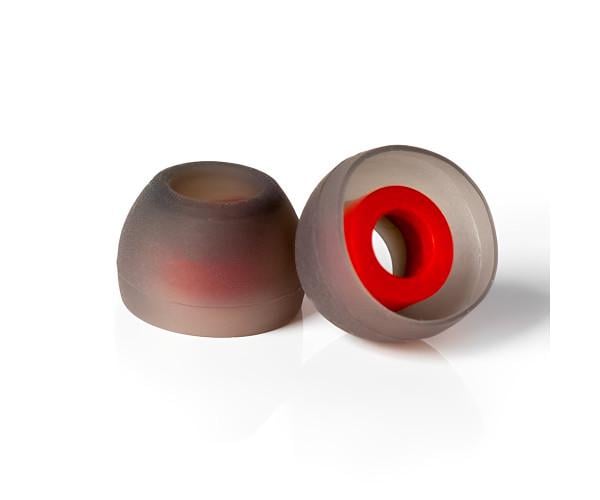 Амбушюры силиконовые для вакуумных наушников пара M Серый с красным