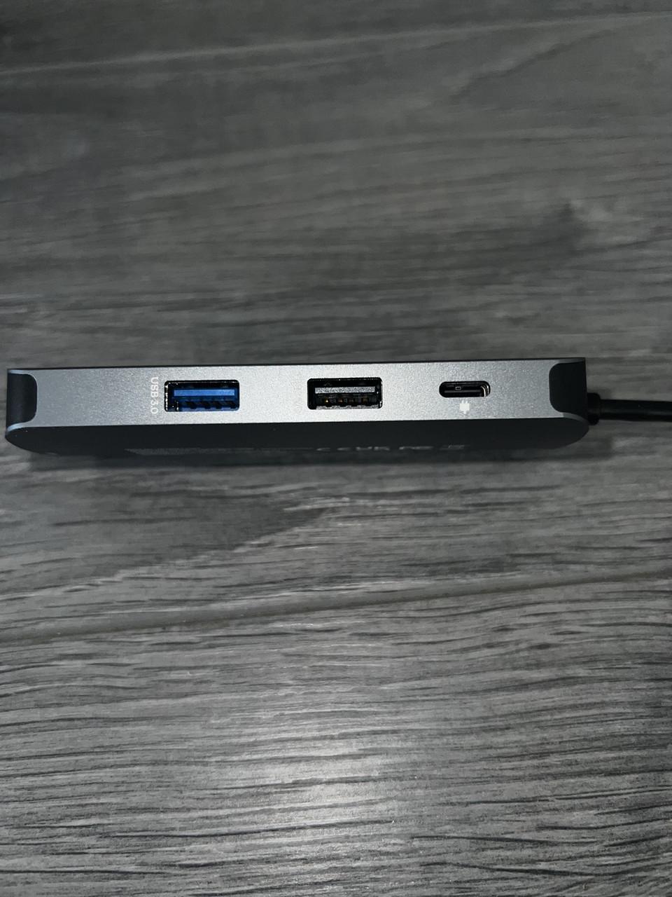 Зарядка для ноутбуков и планшетов MacBook Novoo R7 USB-C 7в1 HDMI 4K USB 3.0 SD/TF PD - фото 9 Зарядка для ноутбуков и планшетов MacBook Novoo R7 USB-C 7в1 HDMI 4K USB 3.0 SD/TF PD - фото 9