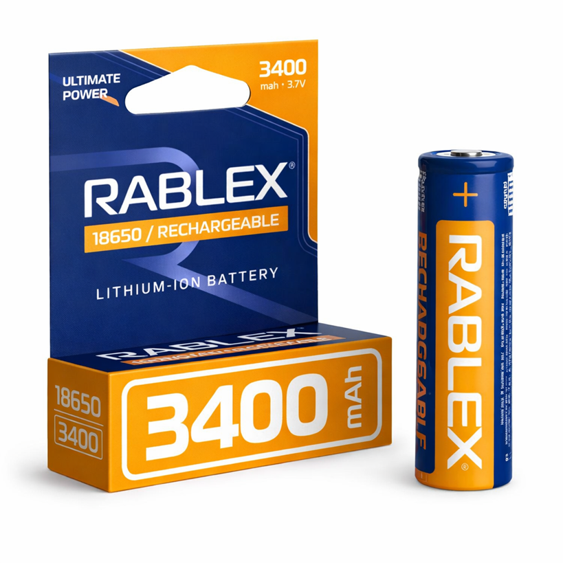 Аккумулятор Li-Ion 18650 Rablex 3400 mAh 3,7V (1275283985)