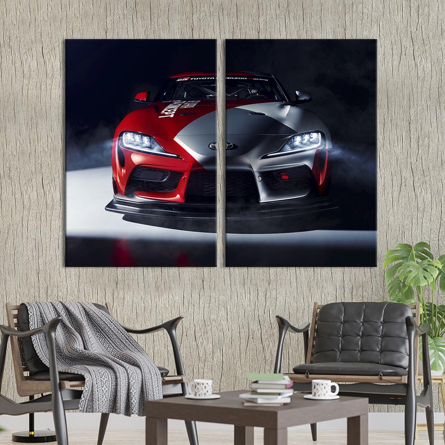 Картина на холсте Гоночная Toyota Supra 111x81 см (1405-2)