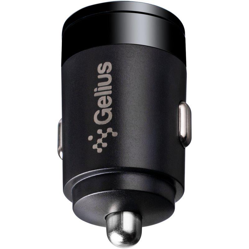 Зарядное устройство автомобильное Gelius Inch Twix USB+Type-C QC/PD 30 Watt и кабель Type-C/Type-C Black - фото 2