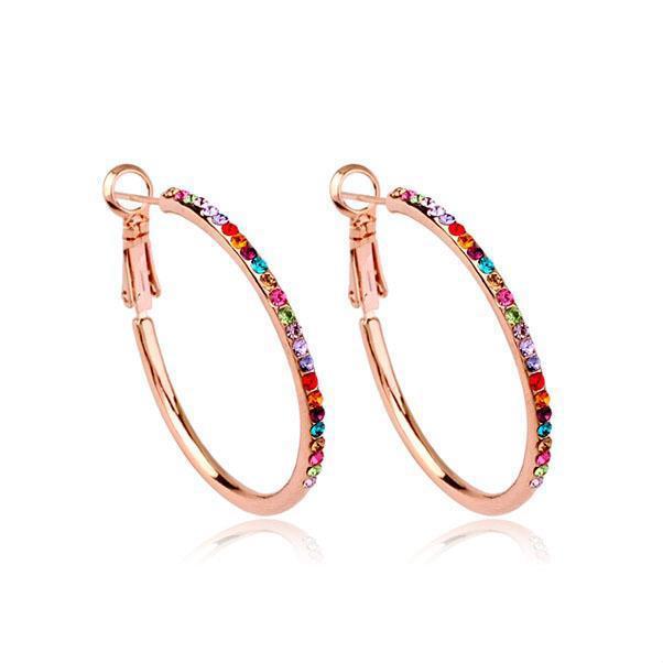 Сережки з кристалами Сваровські Italina 83716b Різнокольоровий