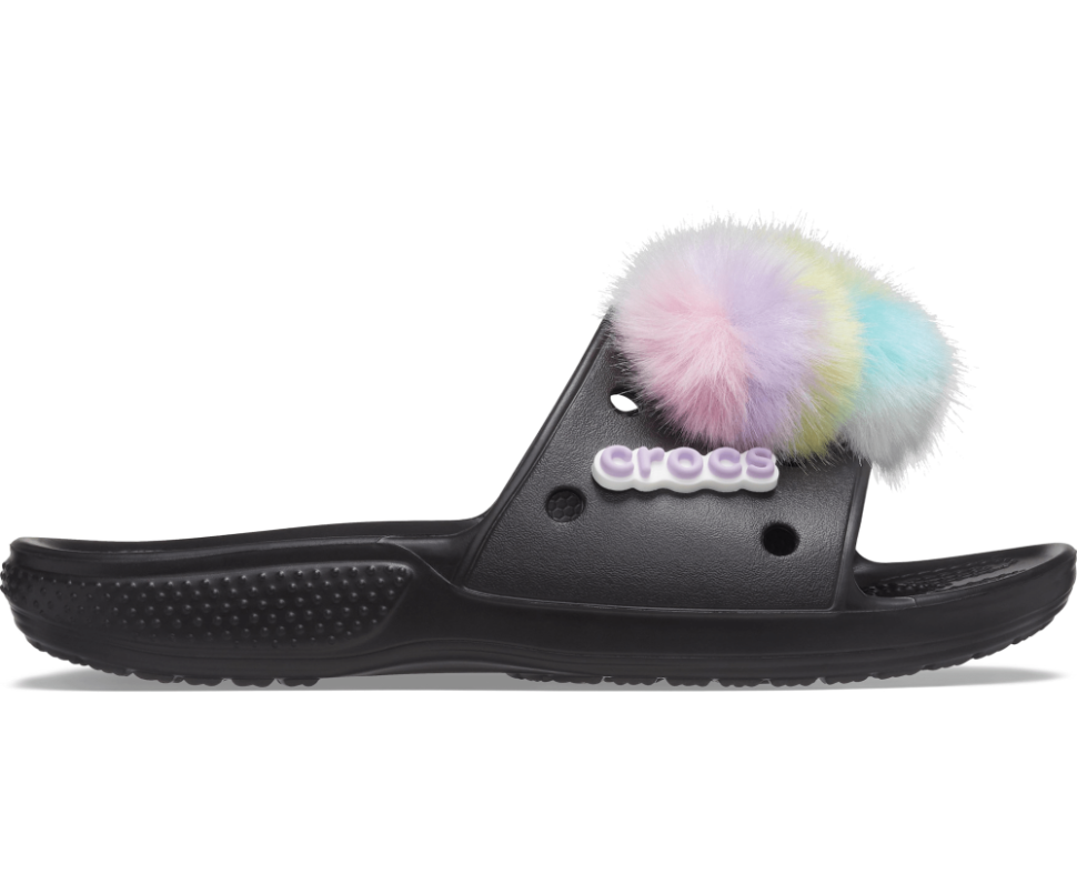 Шльопанці жіночі утеплені Crocs Classic Fur Sure Slide р. 38-39 Чорний (5483) - фото 9 Шльопанці жіночі утеплені Crocs Classic Fur Sure Slide р. 38-39 Чорний (5483) - фото 9