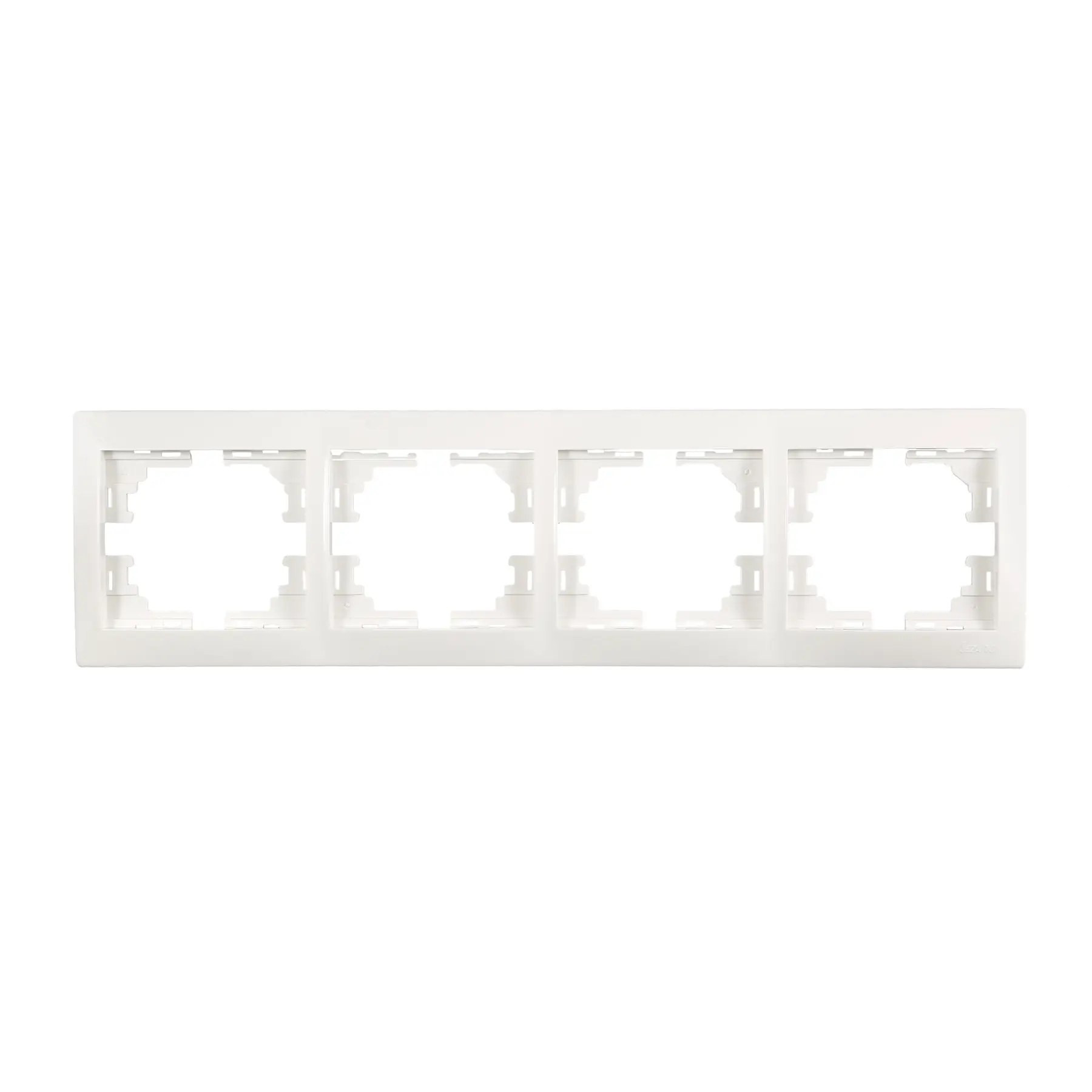 Рамка Lezard Mira 4-местная горизонтальная Белый