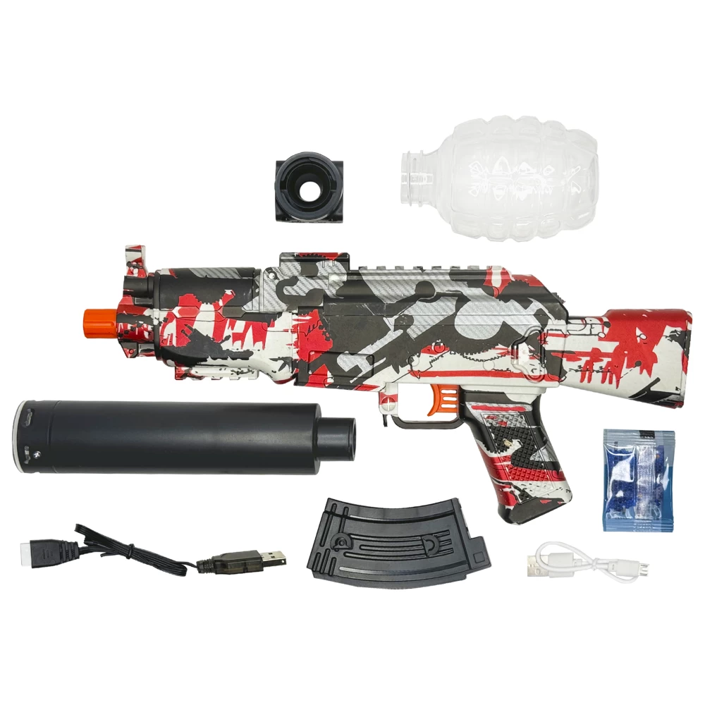 Автомат АК47 іграшковий з глушником на акумуляторі та орбізах (411-1) - фото 2