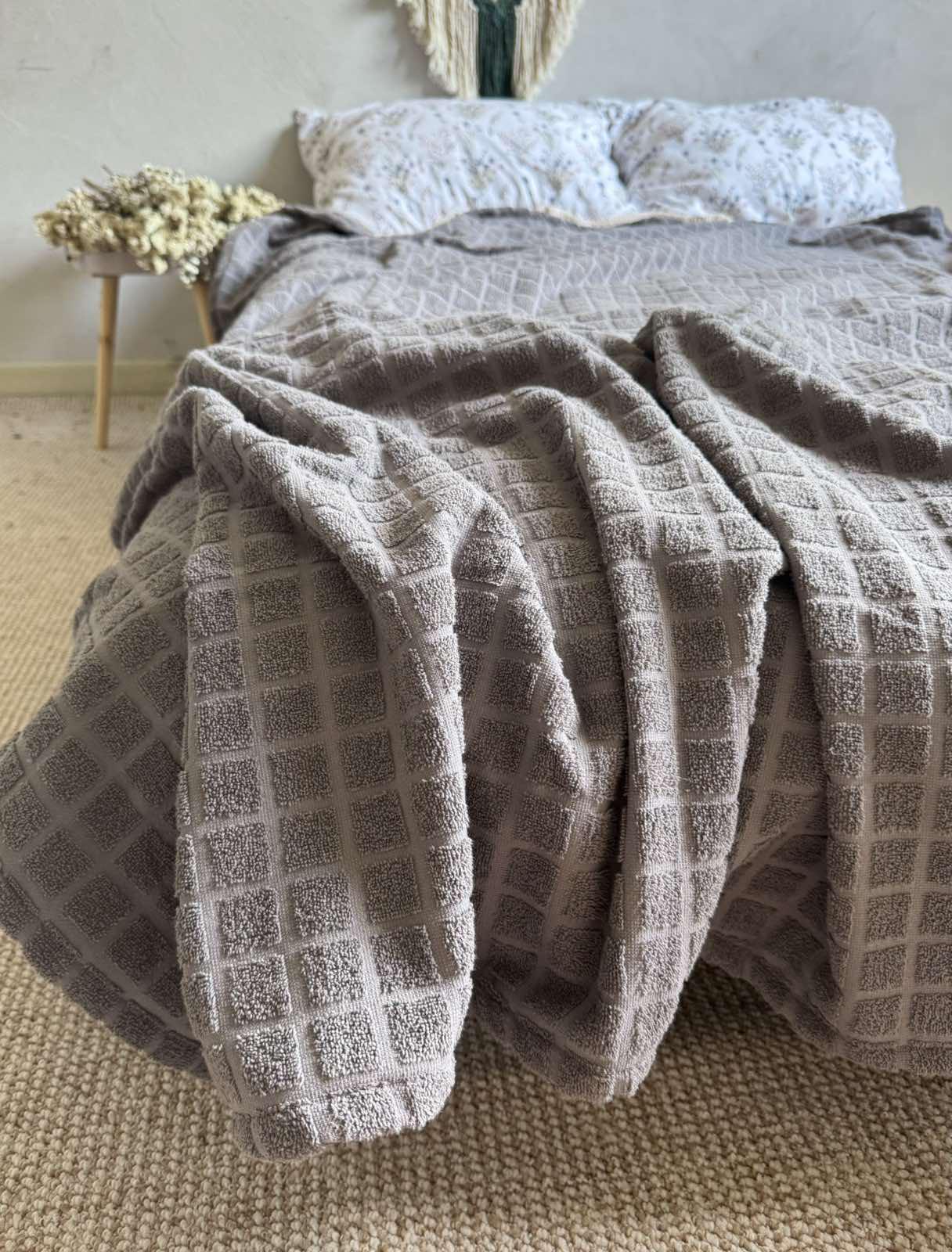 Простыня-покрывало PALERMO махровое 120х200 см Серый (19569154) - фото 1 Простыня-покрывало PALERMO махровое 120х200 см Серый (19569154) - фото 1