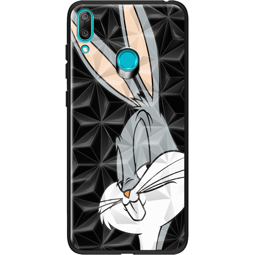 Чехол Boxface Huawei Y7 2019 Lucky Rabbit Черный силикон с призмой (36044-bk81-37853)