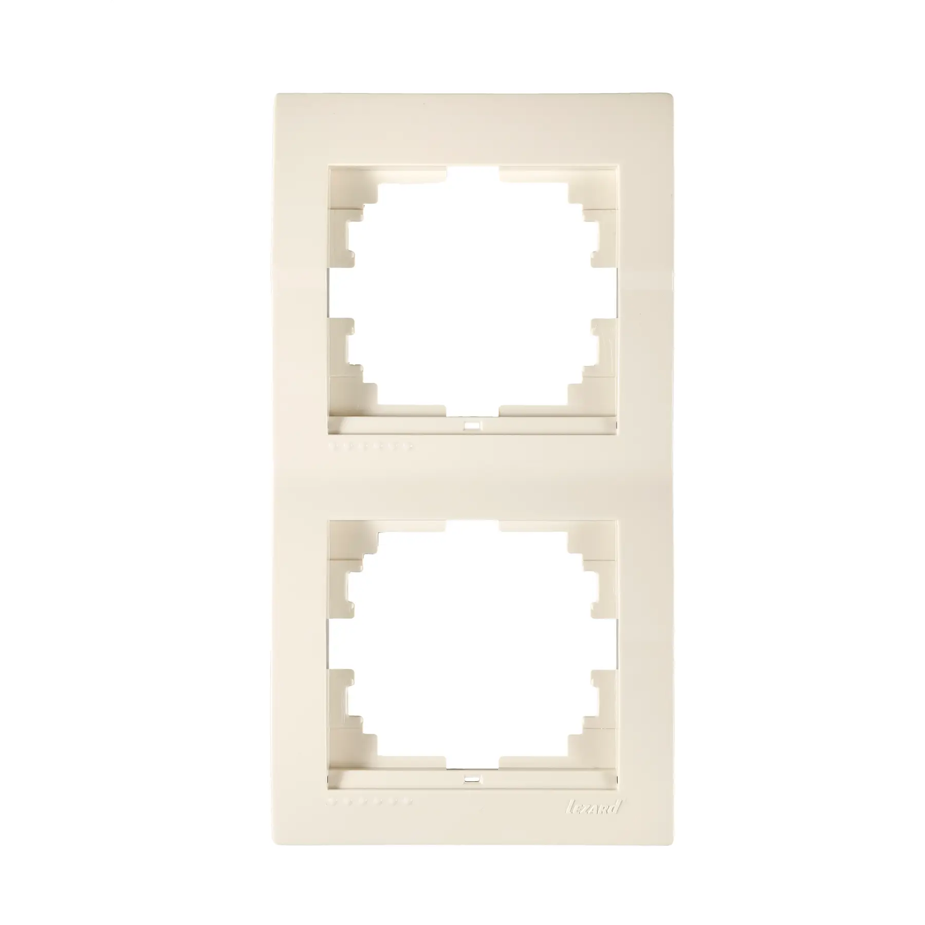 Рамка Lezard Deriy 2-местная вертикальная Кремовый