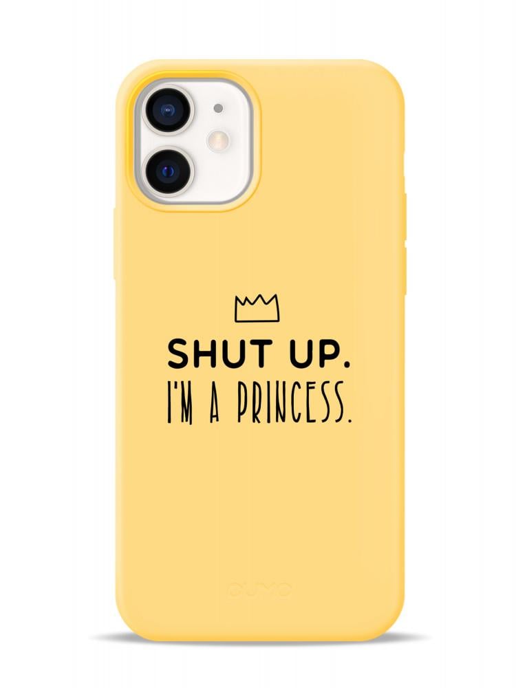 Чохол Pump Silicone Minimalistic Case для iPhone 12/12 Pro I'm a Princess З малюнком Жовтий