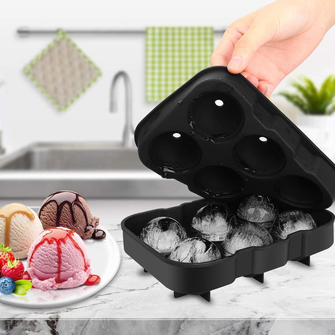 Форма для льоду Куля силіконова 6 комірок Чорний (НР051355) - фото 3 Форма для льоду Куля силіконова 6 комірок Чорний (НР051355) - фото 3