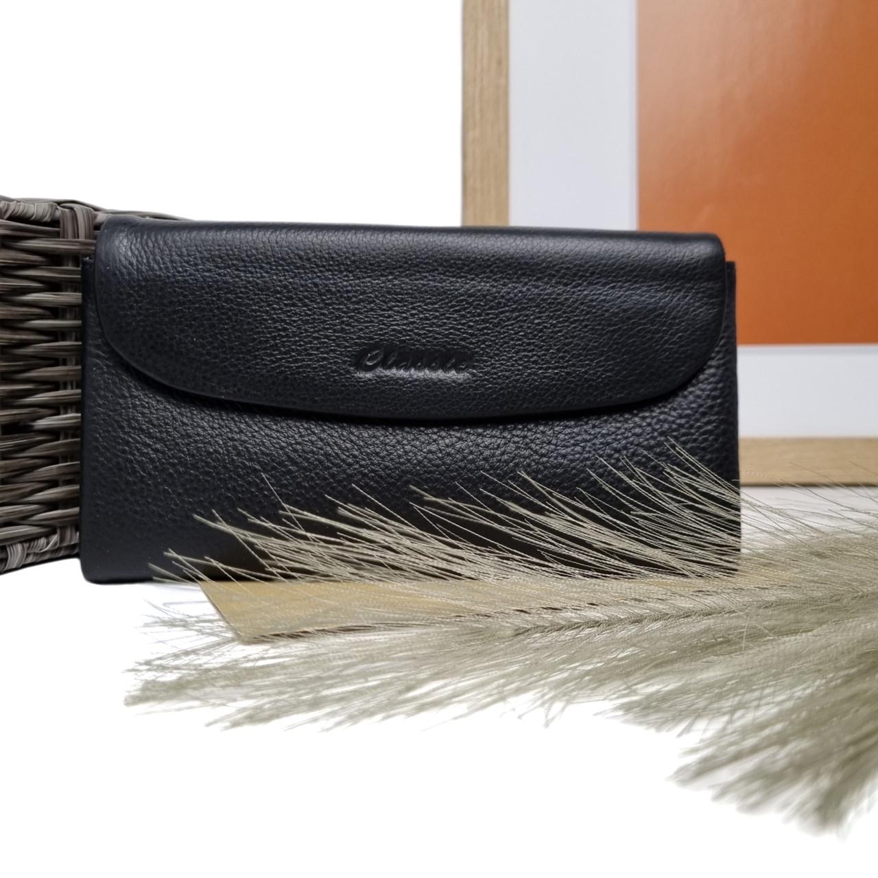 Гаманець жіночий Genuine LEATHER натуральна шкіра Чорний (2205-9920A-2 black)