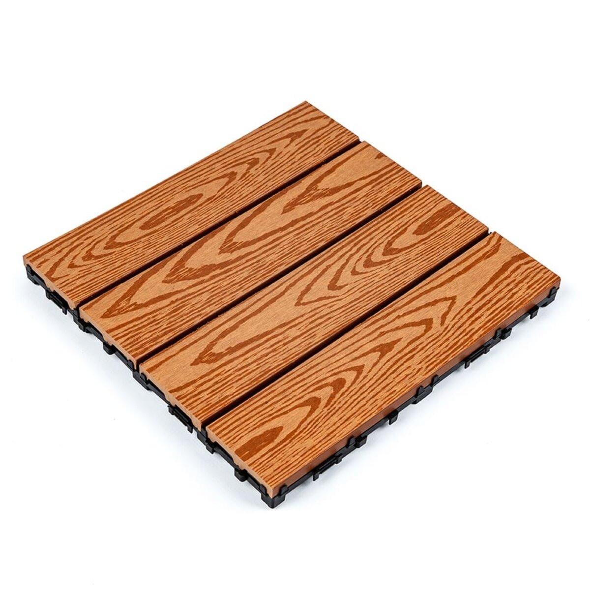 Модульное покрытие для дома и террасы Sticker Wall SW-00001706 ДПК 300х300х23 мм Золотой Дуб (iz17146)