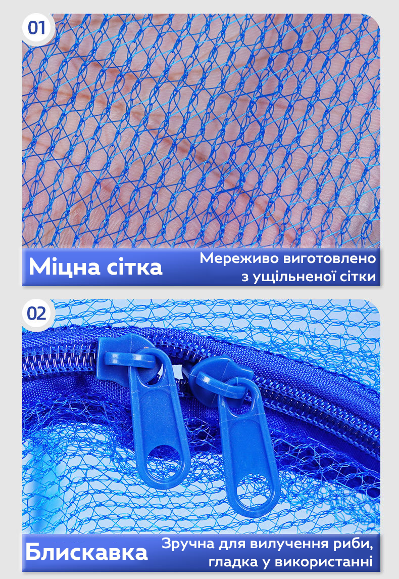 Сетка для сушки рыбы, фруктов и овощей RIAS FI-44 трехъярусная 34x34x64 см Blue (3_06761) - фото 6