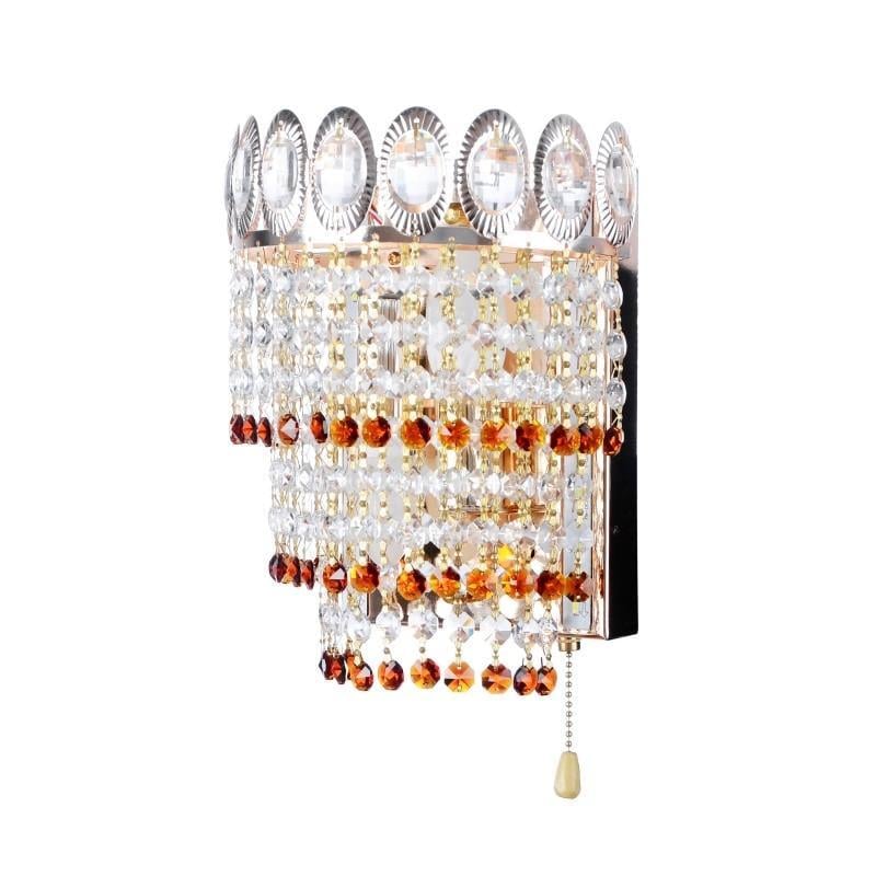 Бра настенное накладное хрустальное с выключателем Brille LED BCL-483W/2хE14+16х0.5W 26-163