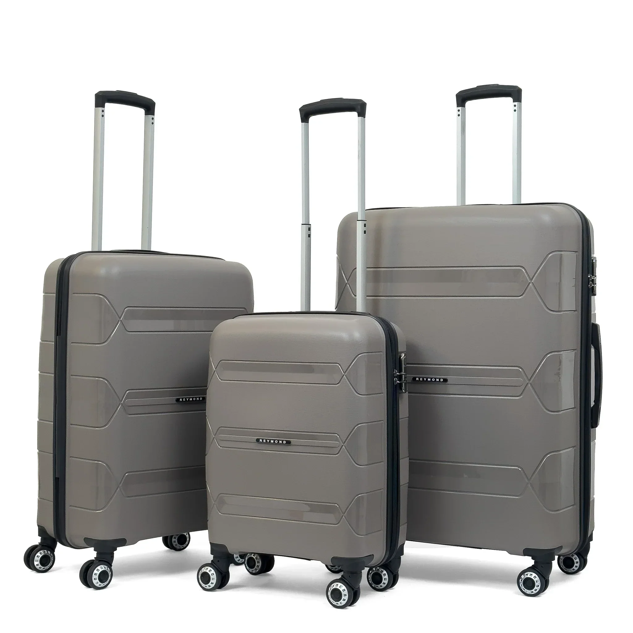 Валіза Reymond PP003-S поліпропілен з розширенням на 4-х подвійних колесах S 50/10 л - фото 3