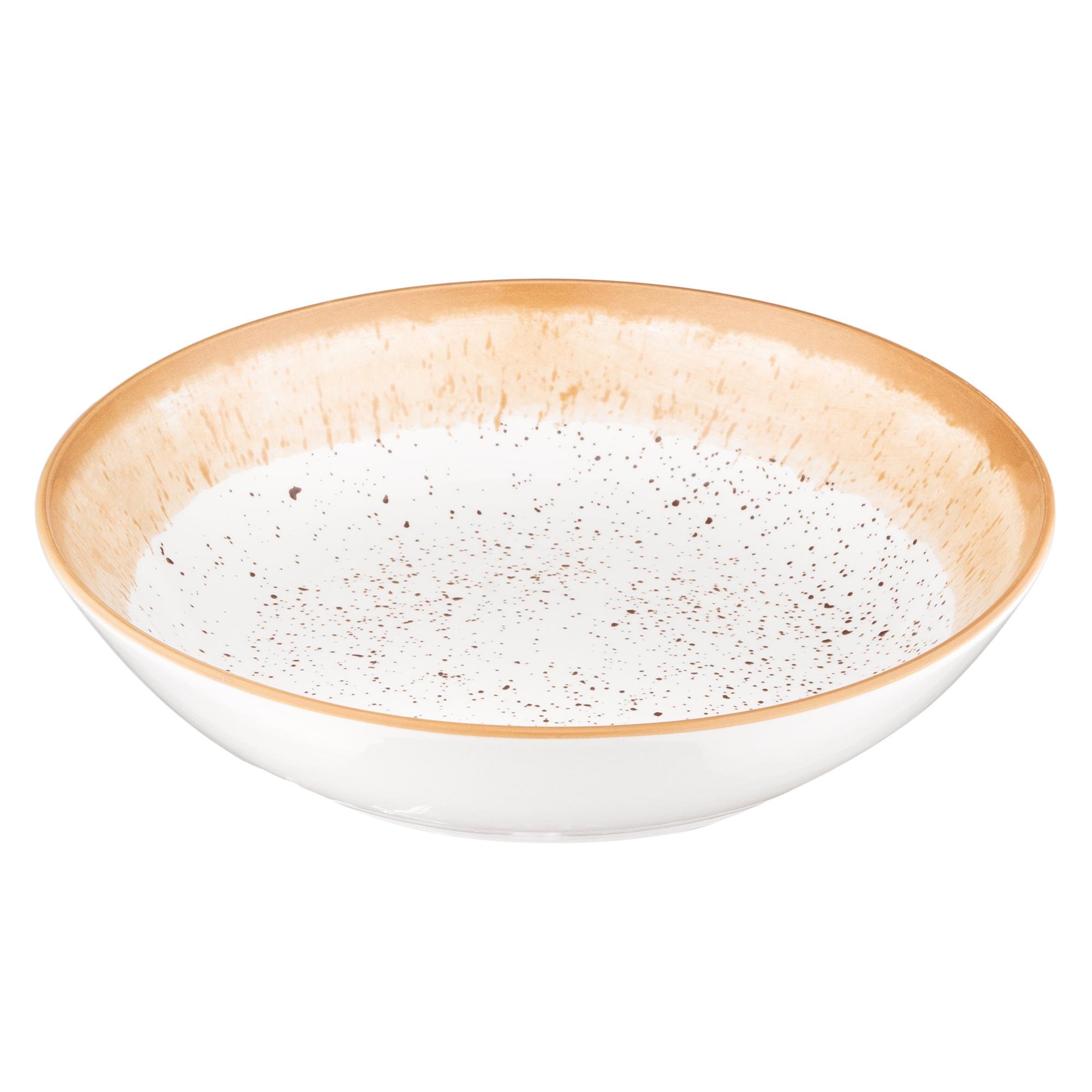 Столовый сервиз Ardesto Siena 3 предмета 1 персона фарфор Бело-оранжевый - фото 4 Столовый сервиз Ardesto Siena 3 предмета 1 персона фарфор Бело-оранжевый - фото 4