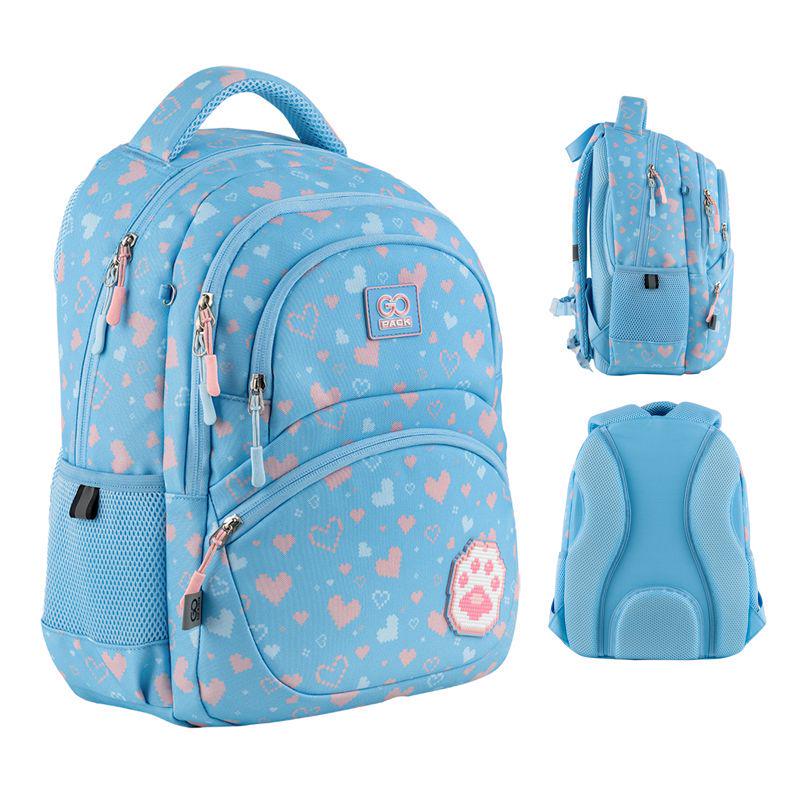 Рюкзак GoPack Education Cute Paw 39x29,5x12 см 17 л Блакитний (GO24-175M-5) - фото 7