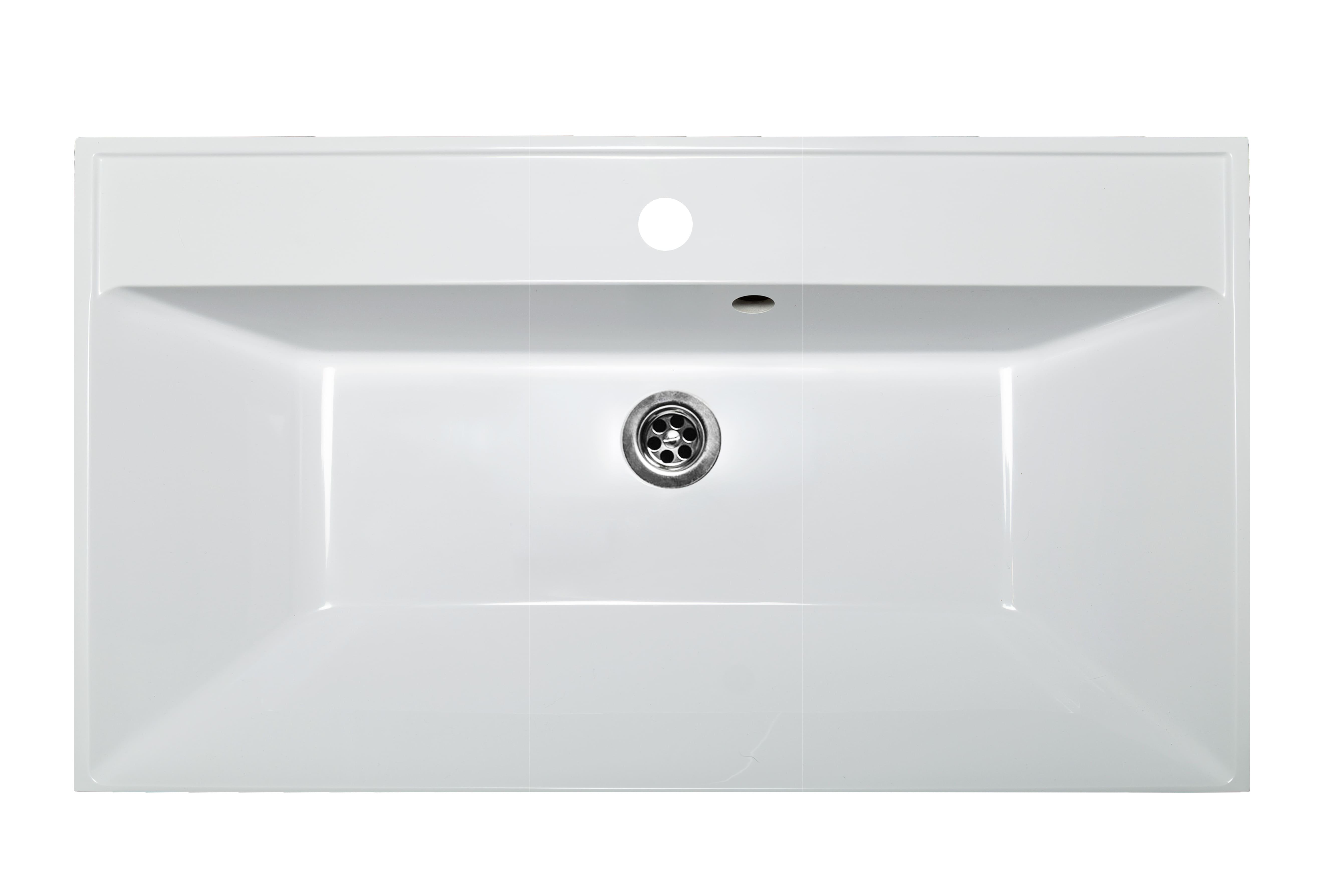 Умивальник на стільницю/тумбу ROMZHA Valencia 80 зі штучного каменю 800х450 мм Білий (RO31442) Умивальник на стільницю/тумбу ROMZHA Valencia 80 зі штучного каменю 800х450 мм Білий (RO31442)