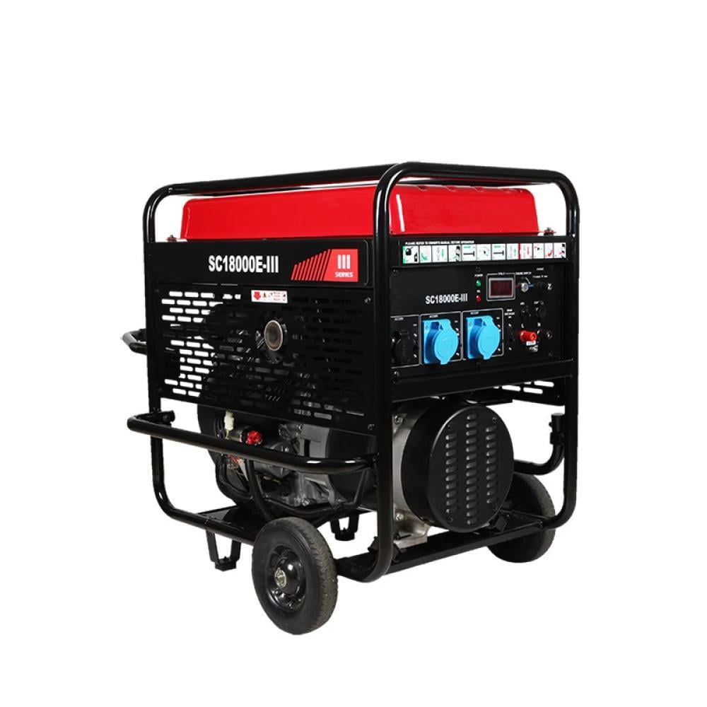 Генератор електроенергії бензиновий Vulkan SC18000-III 15/17 кВт 220 В AVR 7,5 л/год 220 кг (34214)