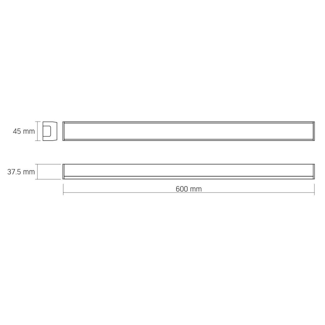 LED світильник лінійний VIDEX BN03 30W 0.6М 5000K 220V Black (20шт/ящ) - фото 2 LED світильник лінійний VIDEX BN03 30W 0.6М 5000K 220V Black (20шт/ящ) - фото 2