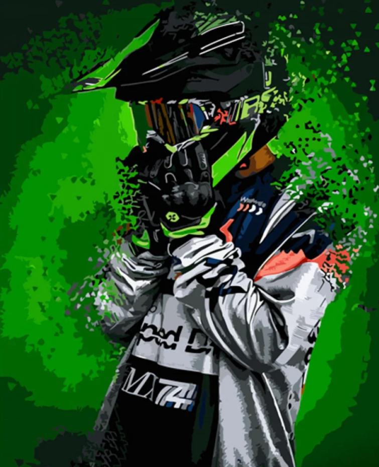 Картина по номерам Strateg Гонщик 40x50 см (GS892)