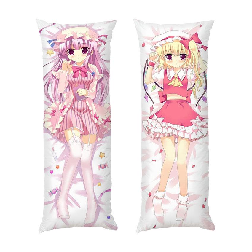 Подушка дакимакура Pachuli and Flandre Tou Hou Project габардин 140х45 см