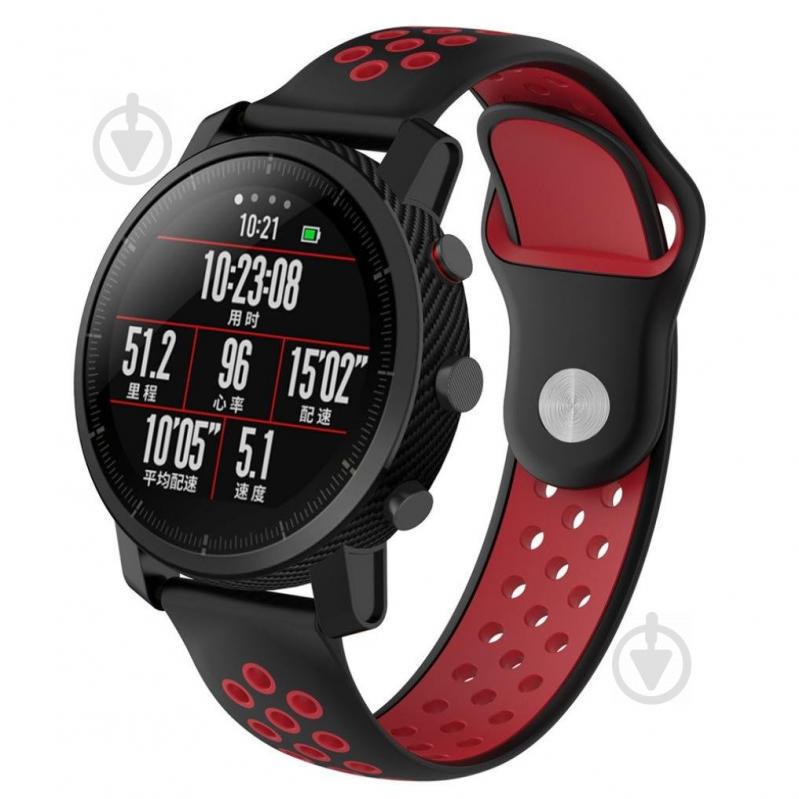 Ремешок BeWatch sport-style для Xiaomi Amazfit Stratos Черно-Красный (1020113.2)