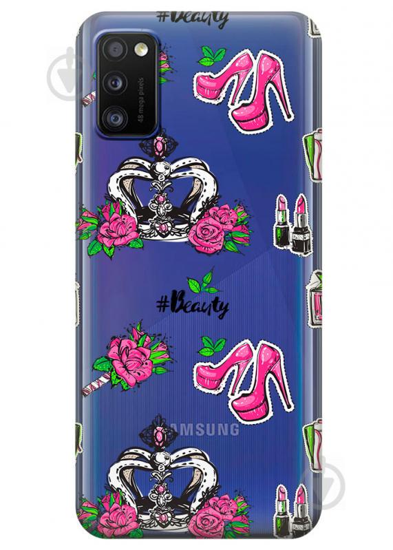 Прозрачный силиконовый чехол iSwag для Samsung Galaxy A41 с рисунком - Женский дизайн (KS3105)