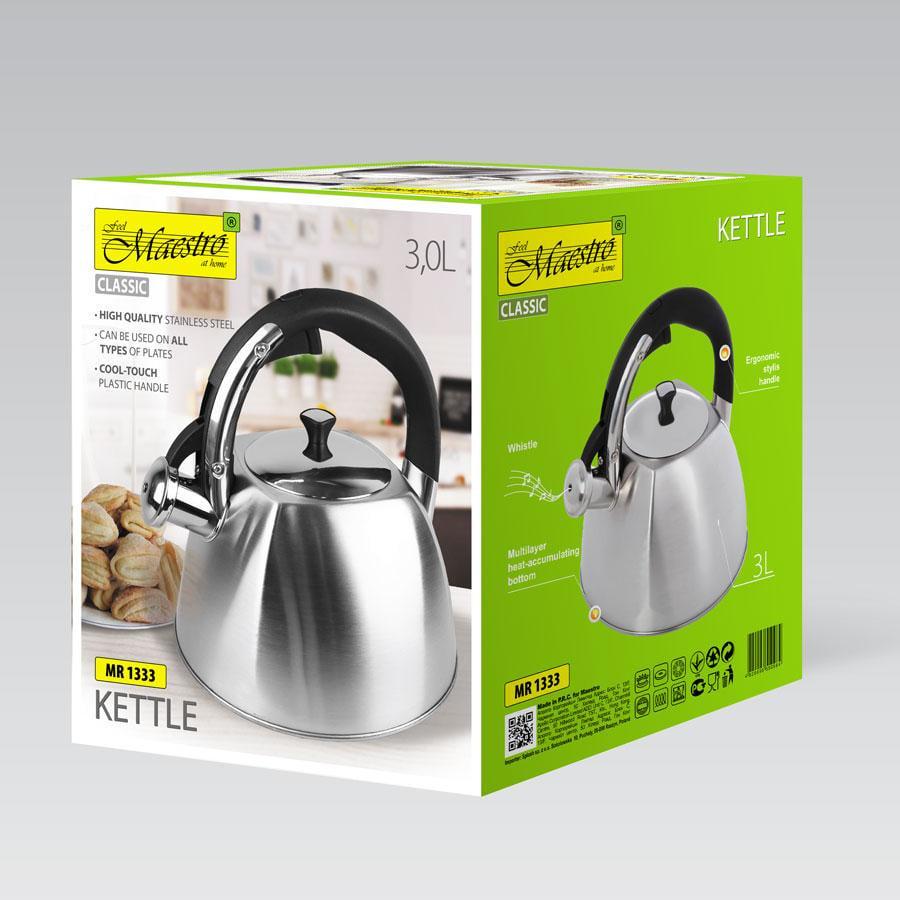 Чайник для плиты Maestro со свистком 3 л (MR-1333) - фото 4