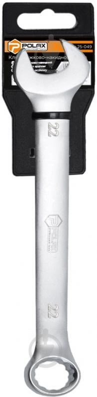 Ключ ріжково-накидний Polax CrV DIN 3113 Satin finish 22 мм (25-049) Ключ ріжково-накидний Polax CrV DIN 3113 Satin finish 22 мм (25-049)