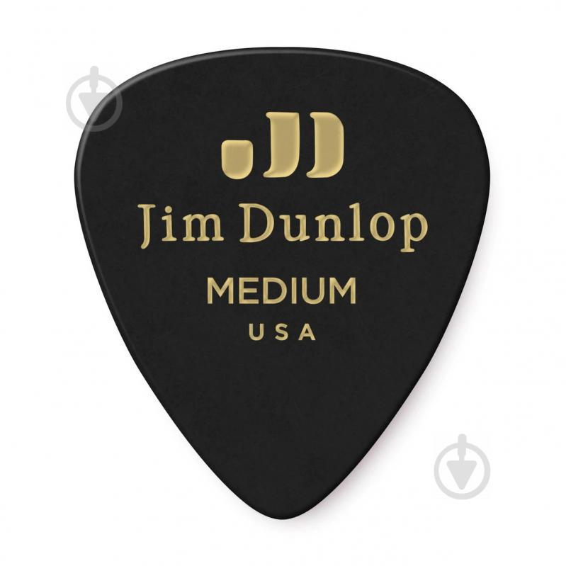 Медіатори Dunlop 483P03MD Genuine Celluloid Black Medium Player's Pack (12 шт.) - фото 2