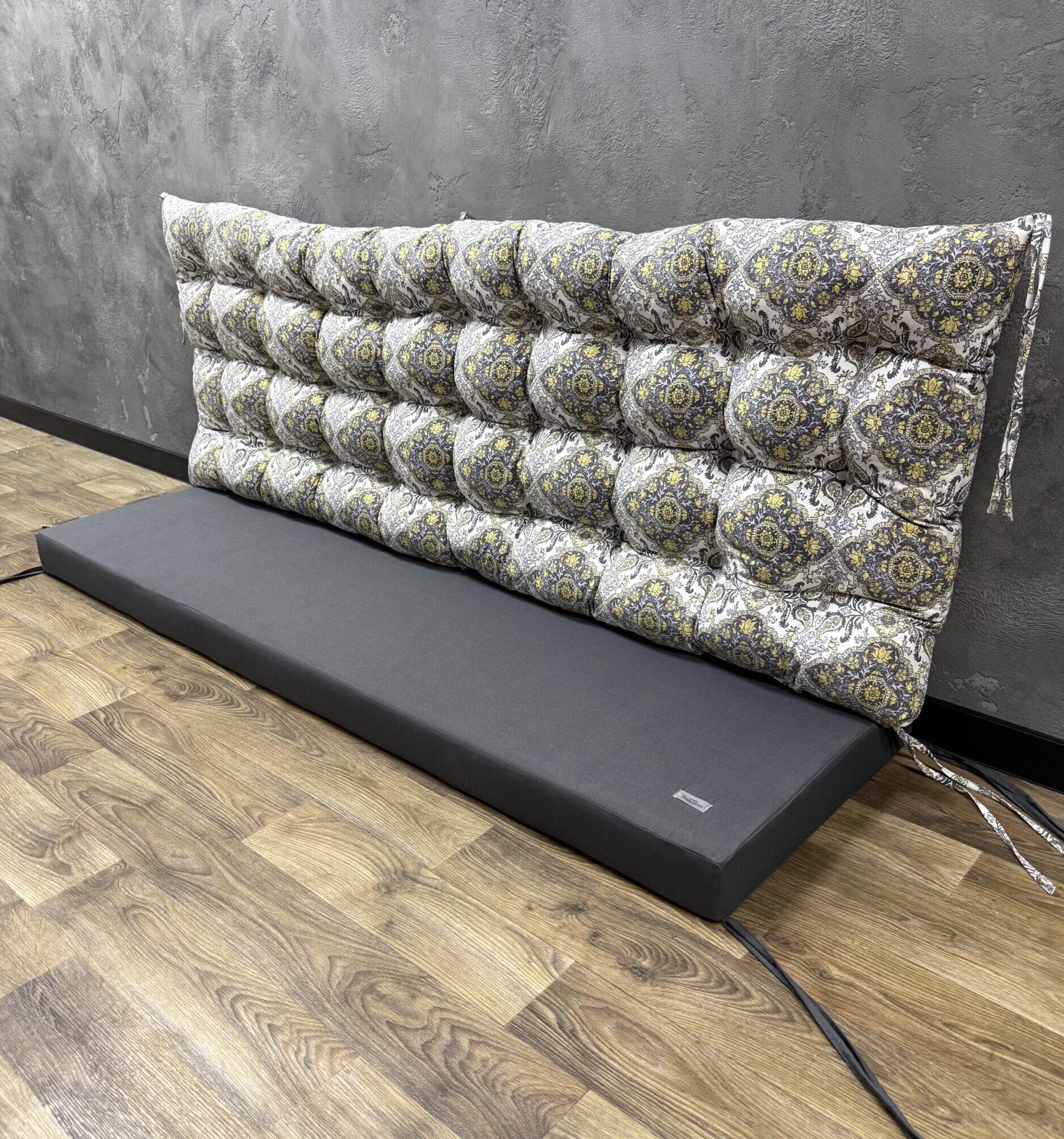 Комплект матрас со спинкой Comfort Home East yellow на поддоны/качели/каркасы/садовую мебель панама 120х60х40х5 см