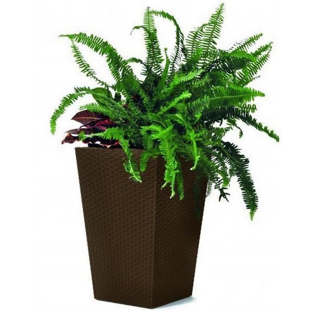 Горщик для квітів Keter Rattan Planter S 23,6 л Коричневий (228977)