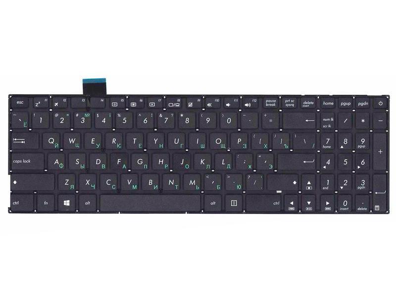 Клавиатура для ноутбука Asus VivoBook X542 PWR без рамки прямой Enter Black