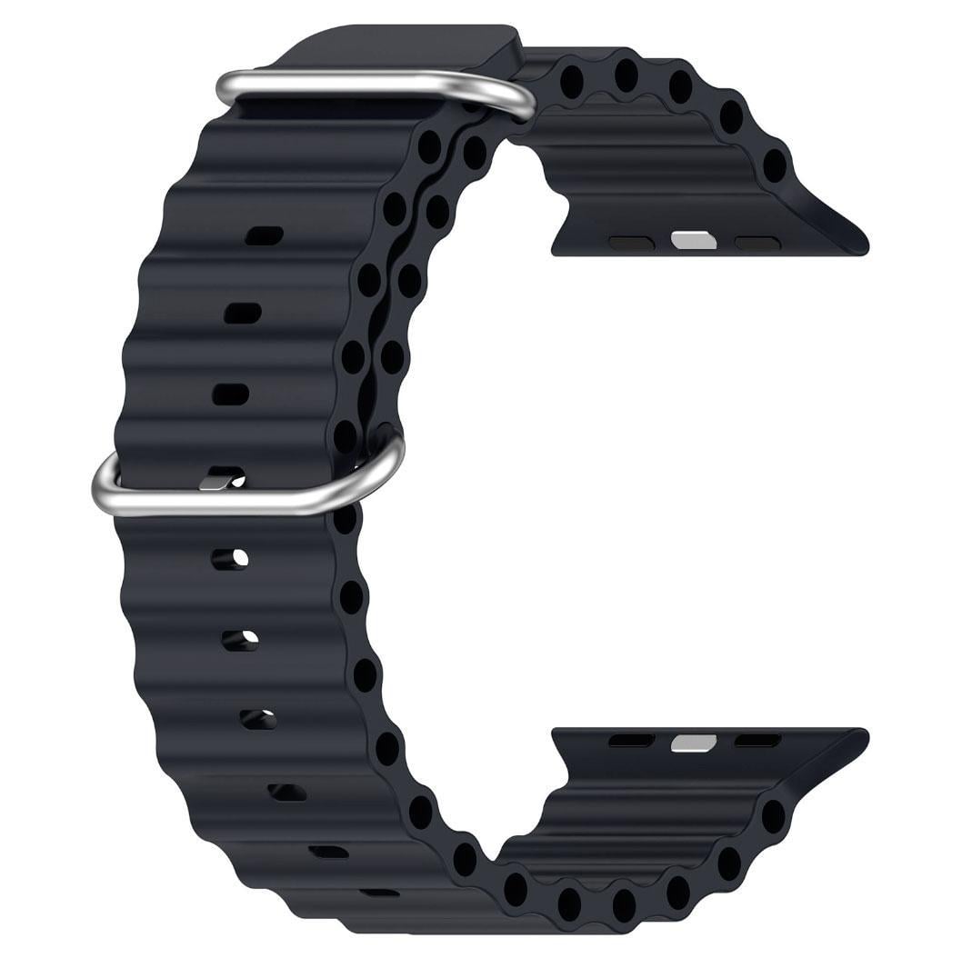 Ремешок силиконовый Primolux Ocean для часов Apple Watch 42/44/45 мм Black (1928397061)
