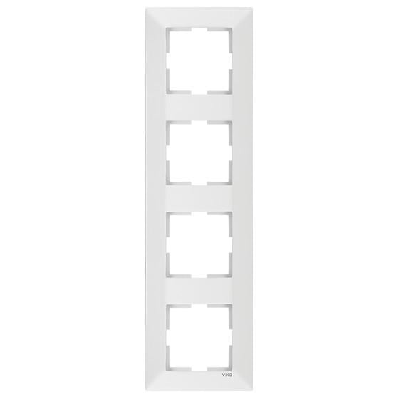 Рамка на 4 місця вертикальна VIKO Meridian Білий (90979024-WH) Рамка на 4 місця вертикальна VIKO Meridian Білий (90979024-WH)