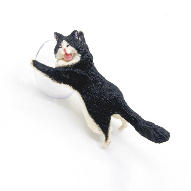 Держатель для телефона Кот универсальный на присоске Белый с черным Держатель для телефона Кот универсальный на присоске Белый с черным