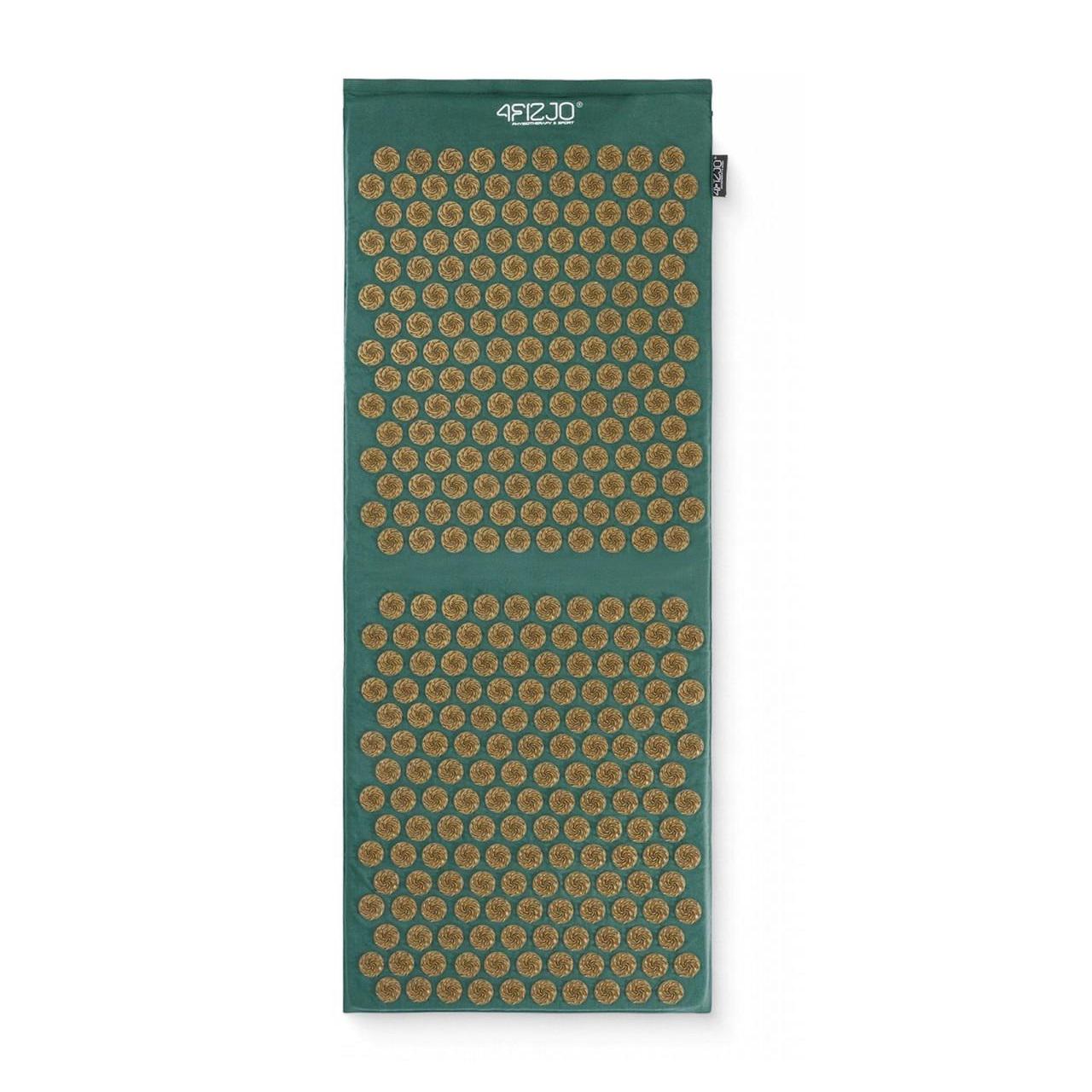 Коврик акупунктурный с подушкой 4fizjo Ergo Mat XL аппликатор Кузнецова Navi Green/Gold (P-5907739315083)