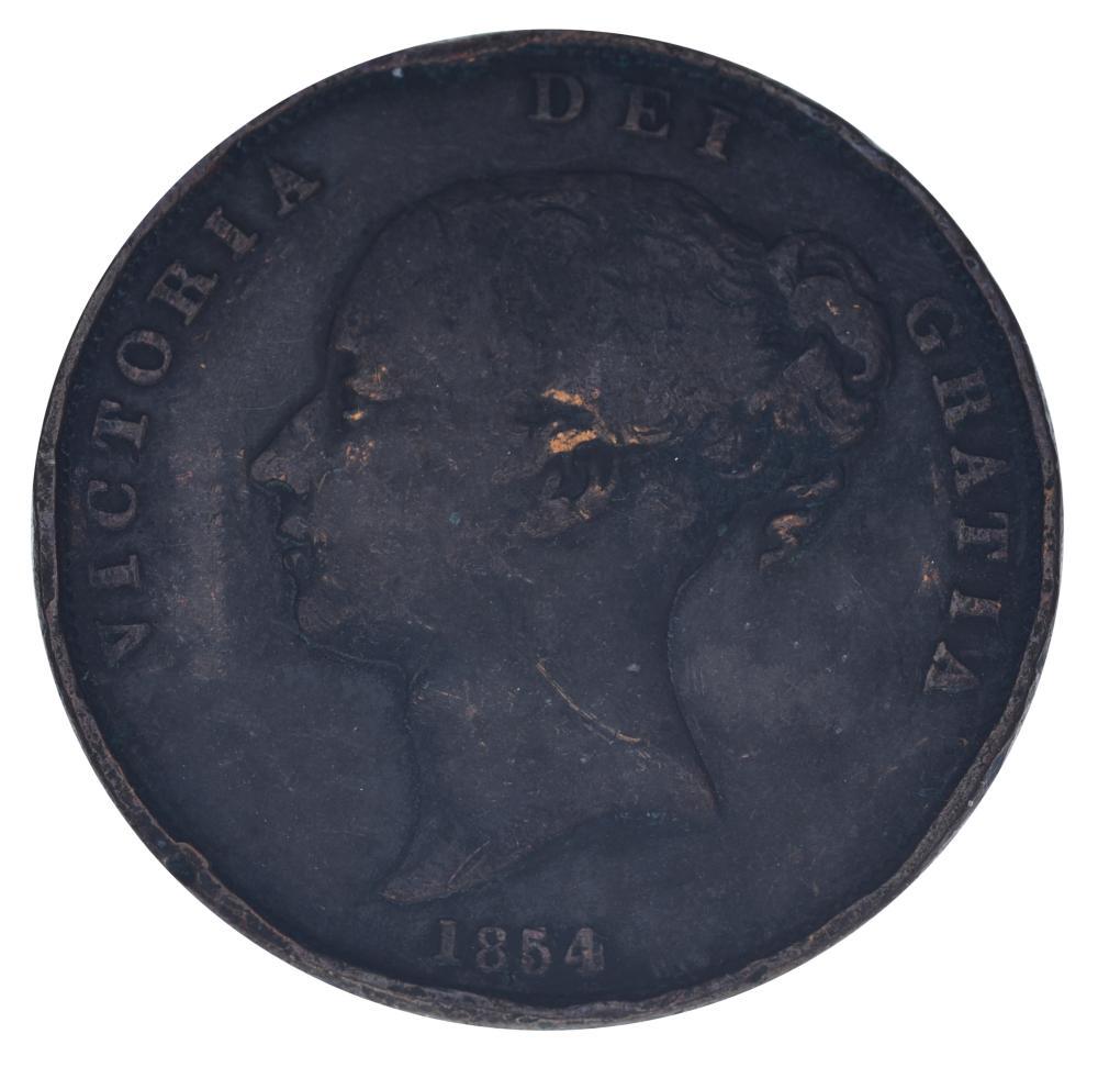 Коллекционная монета Великобритания 1 пенни 1854 F-VF (М24418)