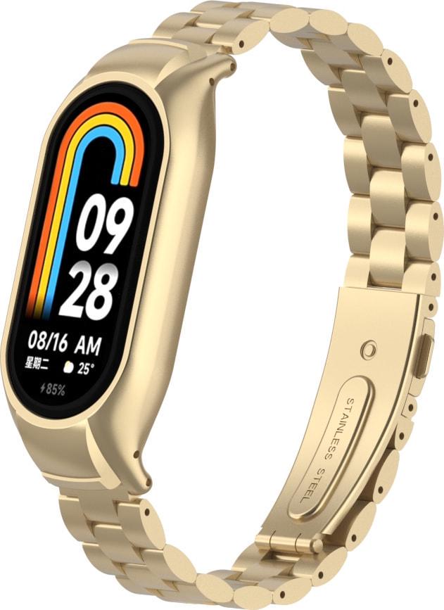 Ремешок металлический Shark для Mi Smart Band 8 Brushed Gold (33572-16)