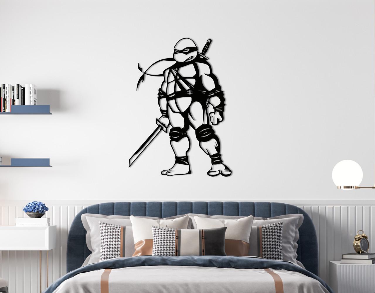 Декоративное панно на стену Upwood Decor Ninja Turtle 60х81 см Black (1580041585)