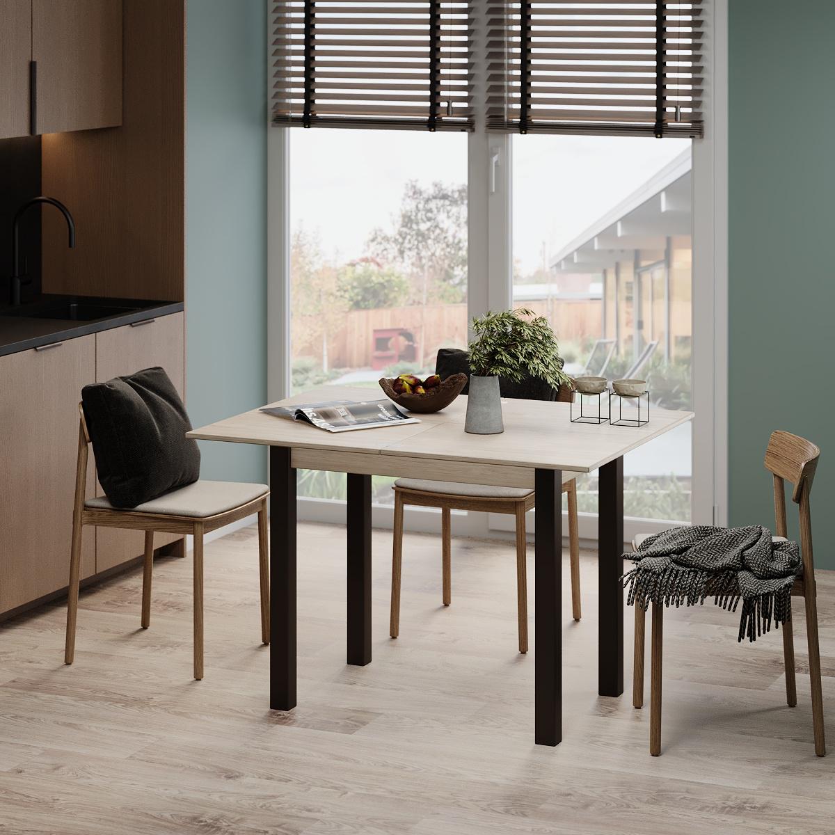 Стол-трансформер обеденный ART IN HEAD Dinner Glass ЛДСП раскладной 90/30х60/30 см Гикори рокфорд светлый/Венге/Графитовый (TB16060600202) - фото 3 Стол-трансформер обеденный ART IN HEAD Dinner Glass ЛДСП раскладной 90/30х60/30 см Гикори рокфорд светлый/Венге/Графитовый (TB16060600202) - фото 3