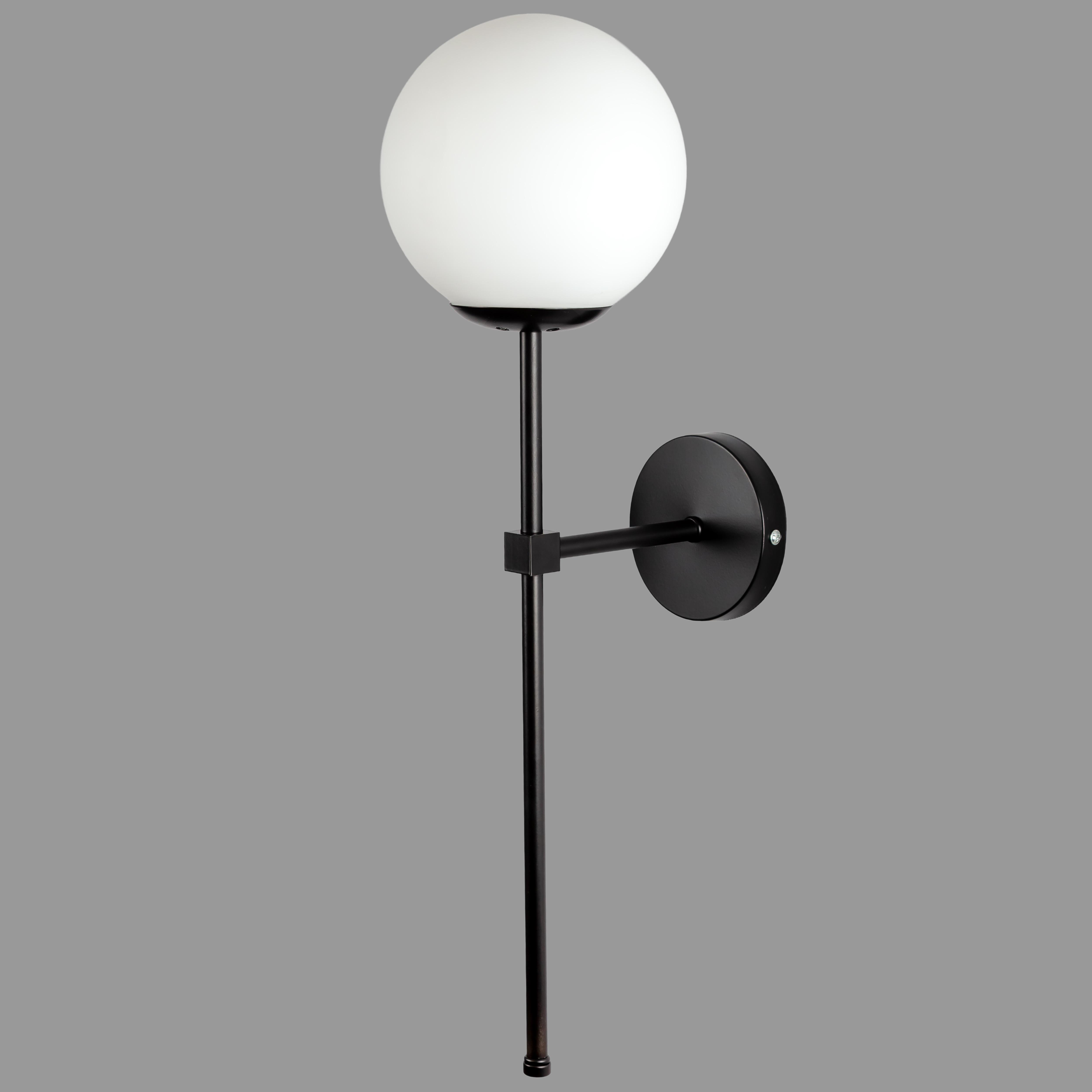 Бра сучасне на 1 лампу Bulb Чорний (99-W2501F-1 BK+WH)