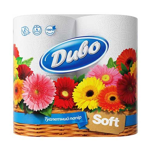 Папір туалетний Диво Soft двошаровий 17,25 м 4 шт. (99774)