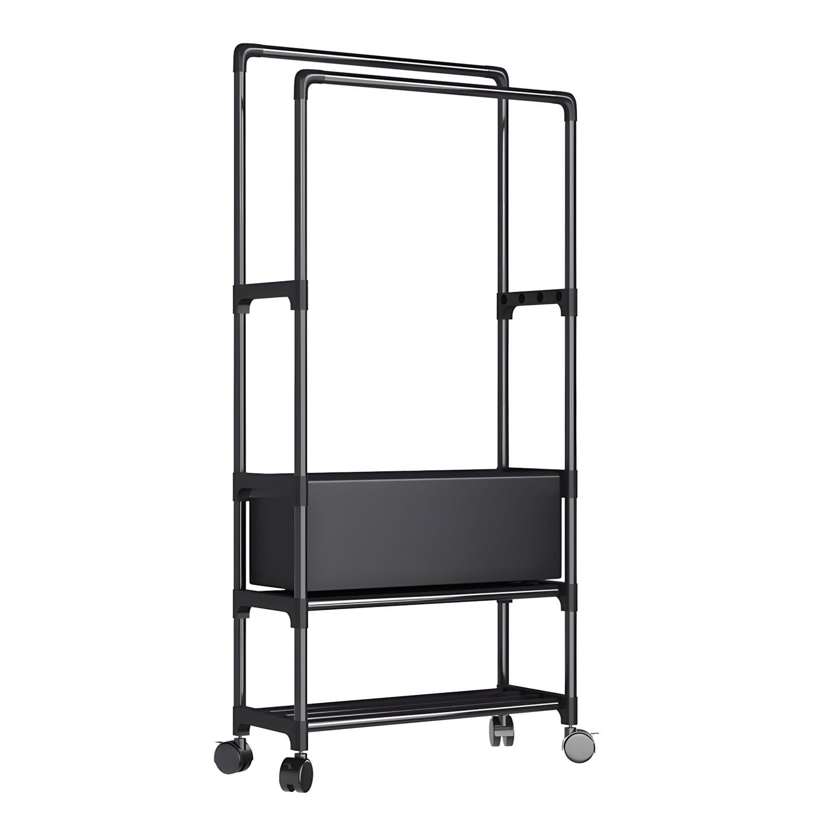 Стойка-вешалка на колесах для вещей и обуви (YH9918-3A)